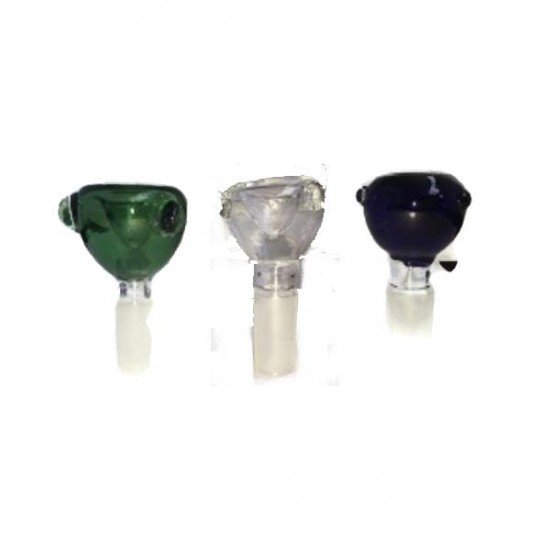 10 x Coloured Design Chillum Glass Bong Pipe Top - GP114 - 19B