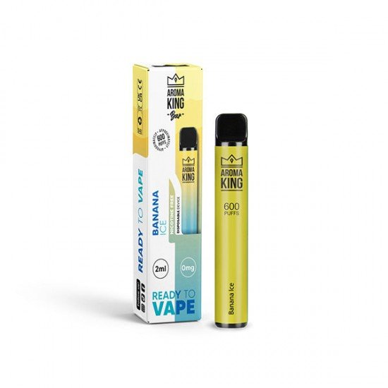 0mg Aroma King Bar 600 Disposable Vape Device 600 Puffs - Flavour: Banana Ice