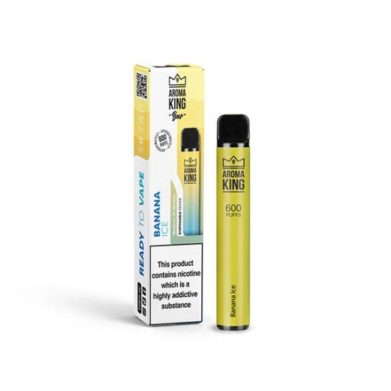 10mg Aroma King Bar 600 Disposable Vape Device 600 Puffs - Flavour: Banana Ice