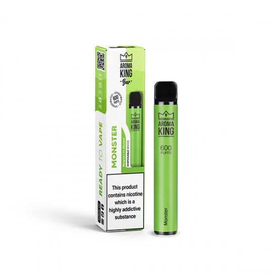 10mg Aroma King Bar 600 Disposable Vape Device 600 Puffs - Flavour: Monster