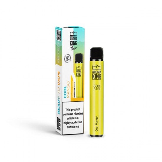 10mg Aroma King Bar 600 Disposable Vape Device 600 Puffs - Flavour: Cool Mango