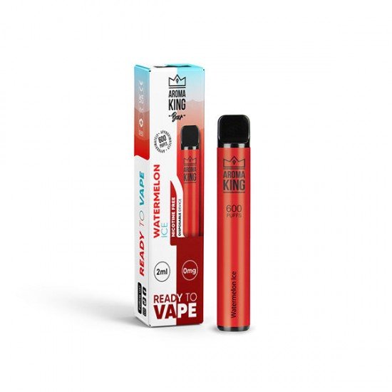 0mg Aroma King Bar 600 Disposable Vape Device 600 Puffs - Flavour: Watermelon Ice