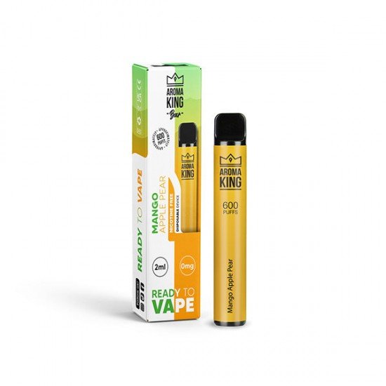 0mg Aroma King Bar 600 Disposable Vape Device 600 Puffs - Flavour: Mango Apple Pear