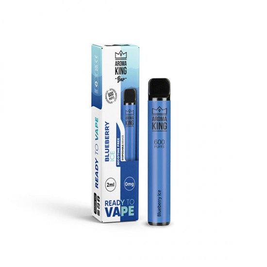 0mg Aroma King Bar 600 Disposable Vape Device 600 Puffs - Flavour: Blueberry Ice