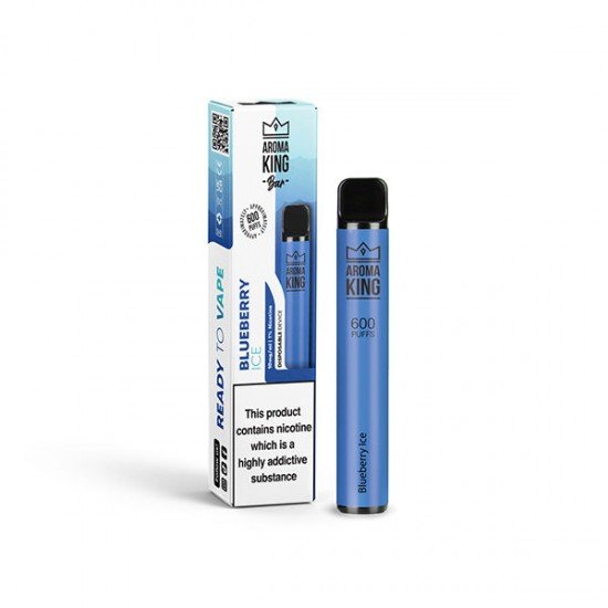 10mg Aroma King Bar 600 Disposable Vape Device 600 Puffs - Flavour: Blueberry Ice