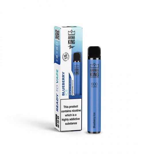 20mg Aroma King Bar 600 Disposable Vape Device 600 Puffs - Flavour: Blueberry Ice