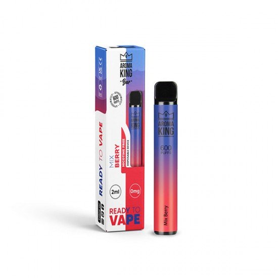 0mg Aroma King Bar 600 Disposable Vape Device 600 Puffs - Flavour: Mix Berries