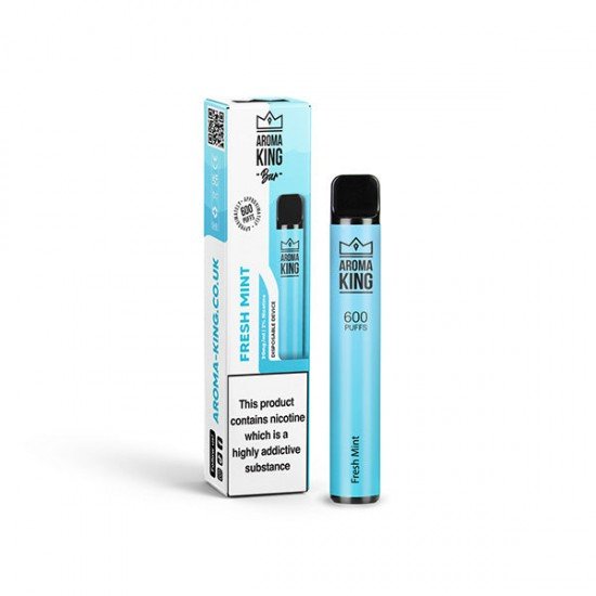 20mg Aroma King Bar 600 Disposable Vape Device 600 Puffs - Flavour: Fresh Mint