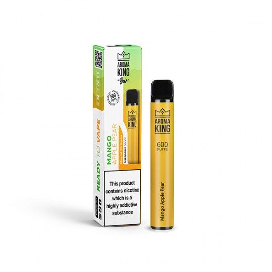 20mg Aroma King Bar 600 Disposable Vape Device 600 Puffs - Flavour: Mango Apple Pear