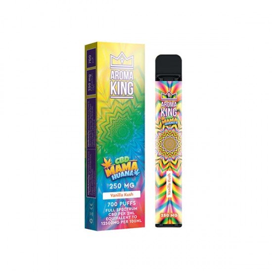 Aroma King Mama Huana 250mg CBD Disposable Vape Device 700 Puffs - Flavour: Vanilla Kush