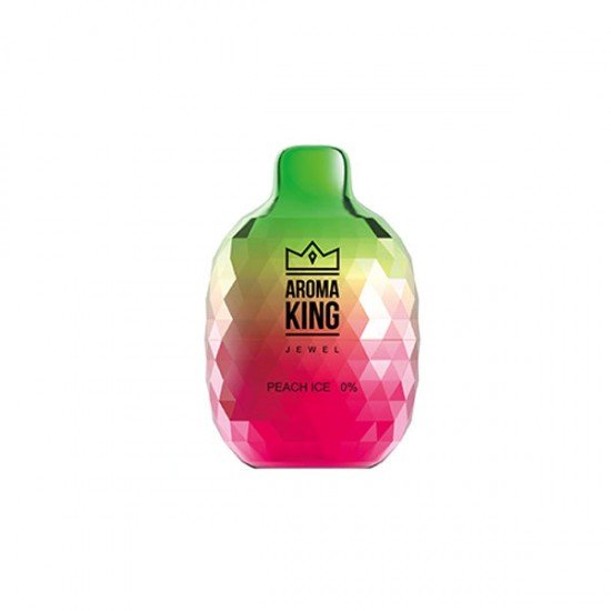 0mg Aroma King Jewel Disposable Vape Device 8000 Puffs - Flavour: Peach Ice