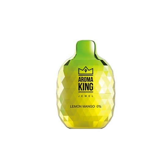 0mg Aroma King Jewel Disposable Vape Device 8000 Puffs - Flavour: Lemon Mango