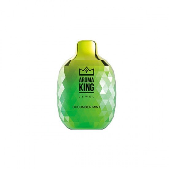 0mg Aroma King Jewel Disposable Vape Device 8000 Puffs - Flavour: Cucumber Mint Energy