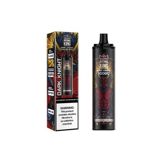 0mg Aroma King Dark Knight Disposable Vape Device 10000 Puffs - Flavour: Strawberry Watermelon Ice