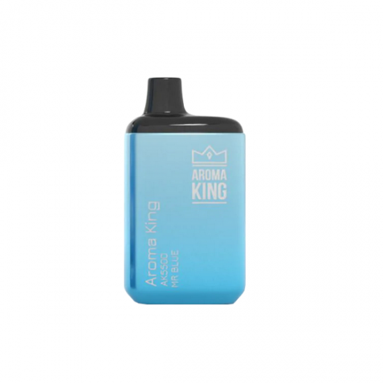 0mg Aroma King AK5500 Metallic Disposable Vape Device 5500 Puffs - Flavour: Mr Blue