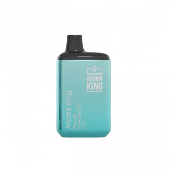 0mg Aroma King AK5500 Metallic Disposable Vape Device 5500 Puffs - Flavour: Strawberry Kiwi