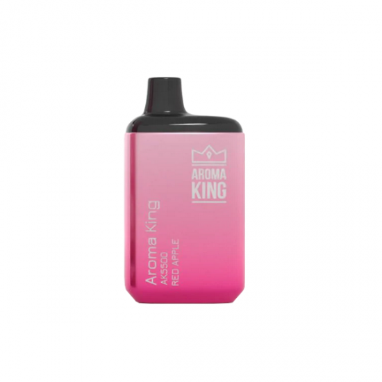 0mg Aroma King AK5500 Metallic Disposable Vape Device 5500 Puffs - Flavour: Red Apple