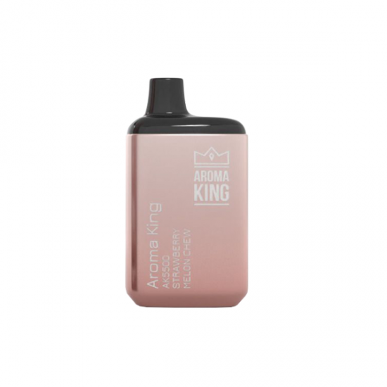 0mg Aroma King AK5500 Metallic Disposable Vape Device 5500 Puffs - Flavour: Strawberry Melon Chew