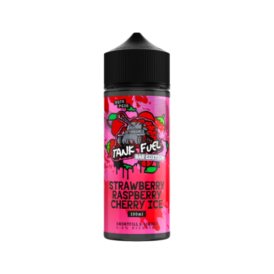 Tank Fuel Bar Edition 100ml Shortfill 0mg (70VG/30PG) - Flavour: Strawberry Raspberry Cherry Ice