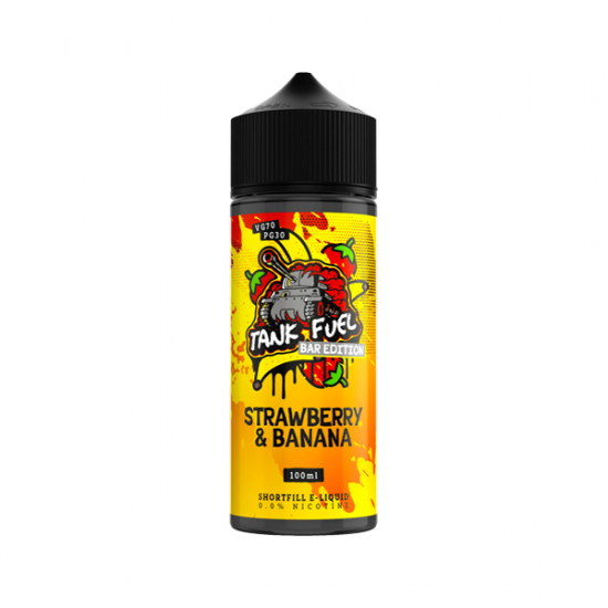 Tank Fuel Bar Edition 100ml Shortfill 0mg (70VG/30PG) - Flavour: Strawberry & Banana