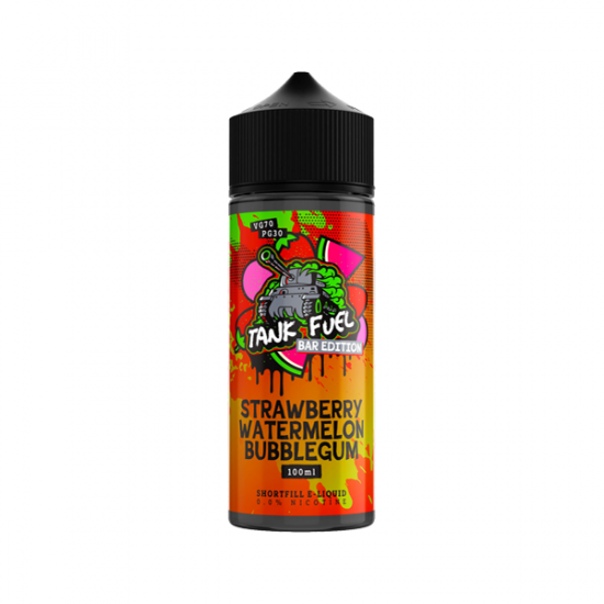 Tank Fuel Bar Edition 100ml Shortfill 0mg (70VG/30PG) - Flavour: Strawberry Watermelon Bubblegum