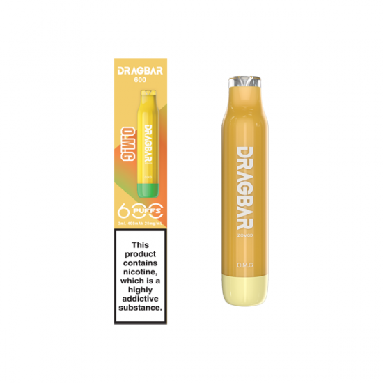 20mg Zovoo Dragbar 600 Disposable Vape Device 600 Puffs - Flavour: O.M.G