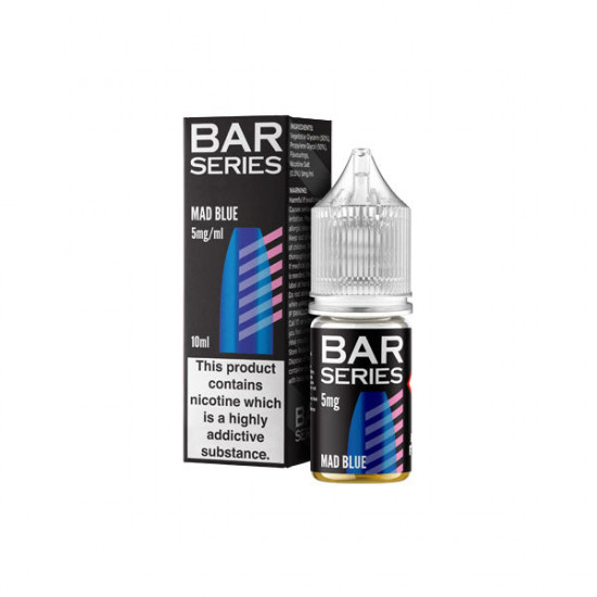 5mg Bar Series Nic Salts 10ml (50VG/50PG) - Flavour: Mad Blue