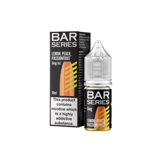 5mg Bar Series Nic Salts 10ml (50VG/50PG) - Flavour: Lemon Peach Passionfruit