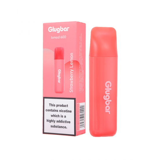 20mg Glugbar Ismod600 Disposable Vape Device 600 Puffs - Flavour: Strawberry Lemon