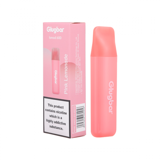 20mg Glugbar Ismod600 Disposable Vape Device 600 Puffs - Flavour: Pink Lemonade