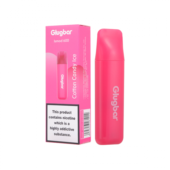 20mg Glugbar Ismod600 Disposable Vape Device 600 Puffs - Flavour: Cotton Candy Ice