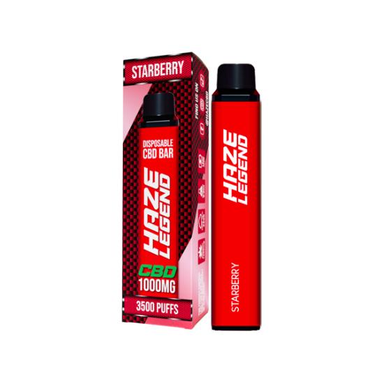 Haze Legend 1000mg CBD Disposable Vape Device 3500 Puffs - Flavour: Starberry