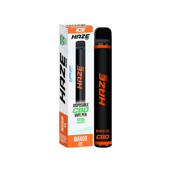 Haze Bar Ice 300mg CBD Disposable Vape Device 600 Puffs - Flavour: Mango Ice