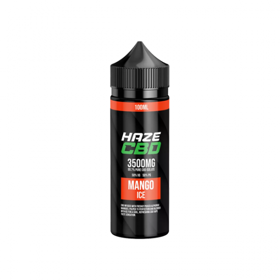 Haze 3500mg CBD E-Liquid 100ml (50VG/50PG) - Flavour: Mango Ice