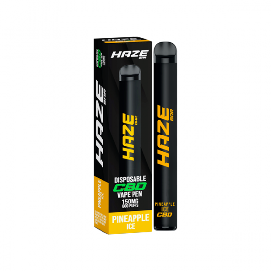 Haze Bar 150mg CBD Disposable Vape Device 600 Puffs - Flavour: Pineapple Ice