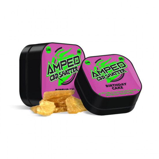 Amped CBD 99% CBD Shatter 1g - Flavour: Birthday Cake