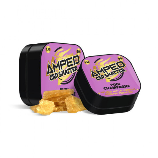 Amped CBD 99% CBD Shatter 1g - Flavour: Pink Champagne