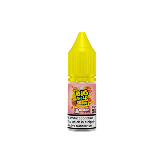 20mg Big Bold Nic Salt 10ml (50VG/50PG) - Flavour: Strawberry Jam With Clotted Cream