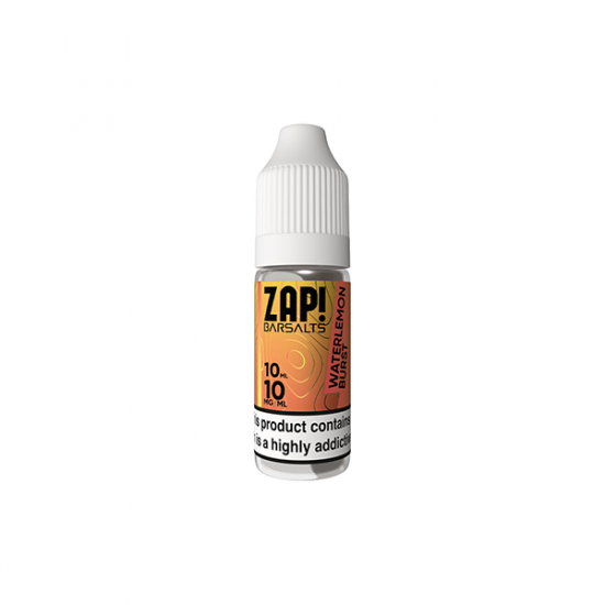 10mg ZAP! Bar Salts Nic Salt 10ml (50VG/50PG) - Flavour: Watermelon Burst