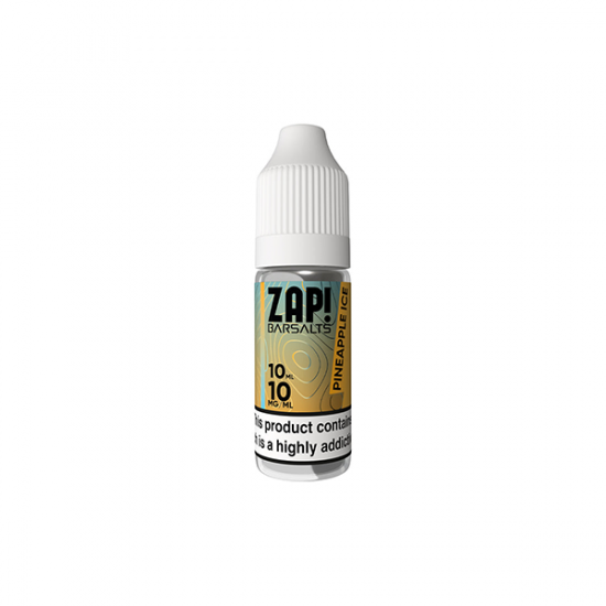 10mg ZAP! Bar Salts Nic Salt 10ml (50VG/50PG) - Flavour: Pineapple Ice