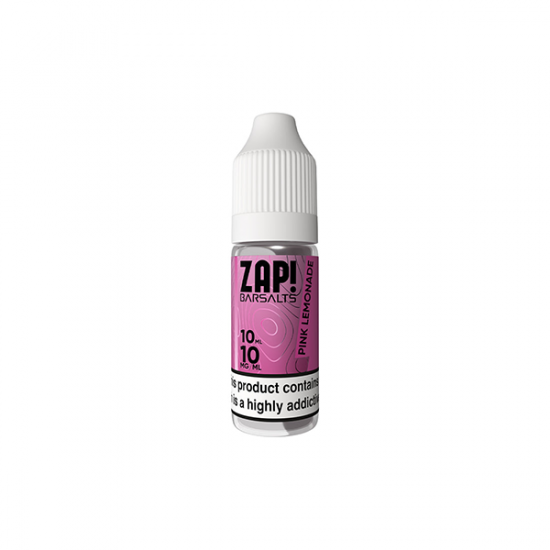 10mg ZAP! Bar Salts Nic Salt 10ml (50VG/50PG) - Flavour: Pink Lemonade