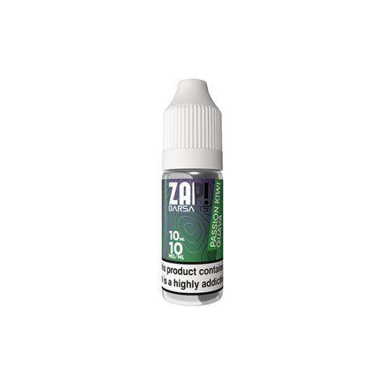 10mg ZAP! Bar Salts Nic Salt 10ml (50VG/50PG) - Flavour: Passion Guava Kiwi