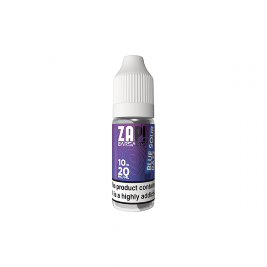 20mg ZAP! Bar Salts Nic Salt 10ml (50VG/50PG) - Flavour: Blue Sour Razz