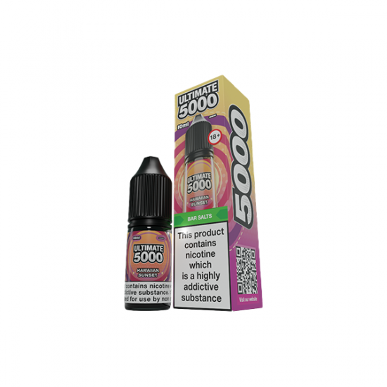 5mg Ultimate 5000 10ml Nic Salt (50VG/50PG) - Flavour: Hawaiian Sunset