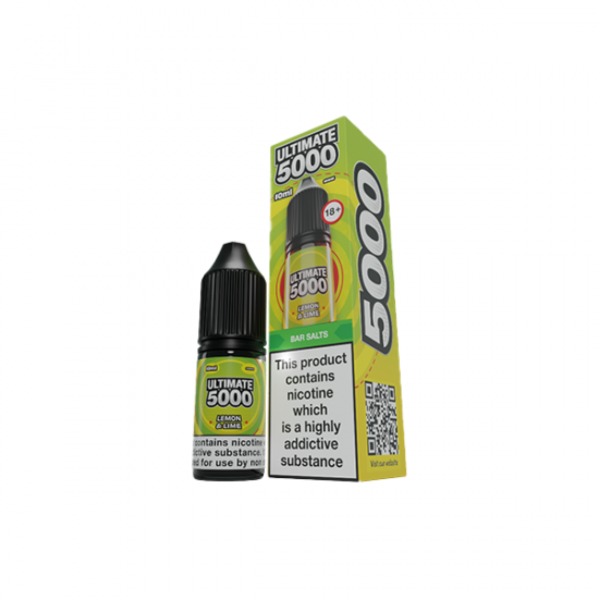 5mg Ultimate 5000 10ml Nic Salt (50VG/50PG) - Flavour: Lemon & Lime