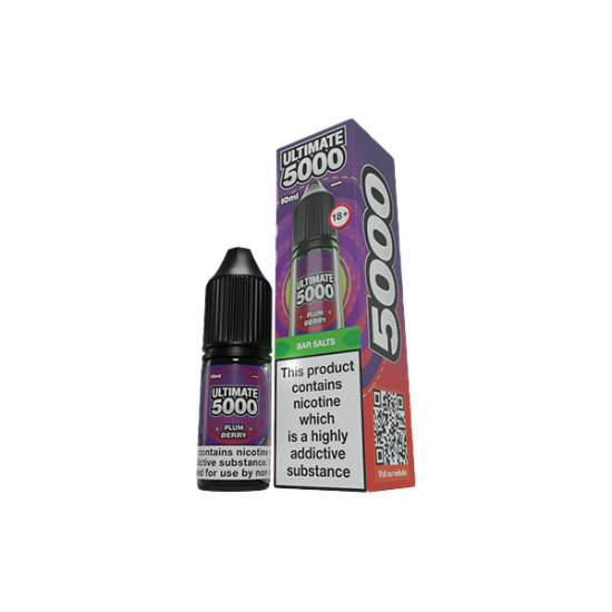 10mg Ultimate 5000 10ml Nic Salt (50VG/50PG) - Flavour: Plum Berry