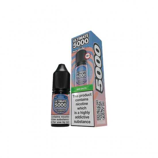 20mg Ultimate 5000 10ml Nic Salt (50VG/50PG) - Flavour: Blueberry Peach