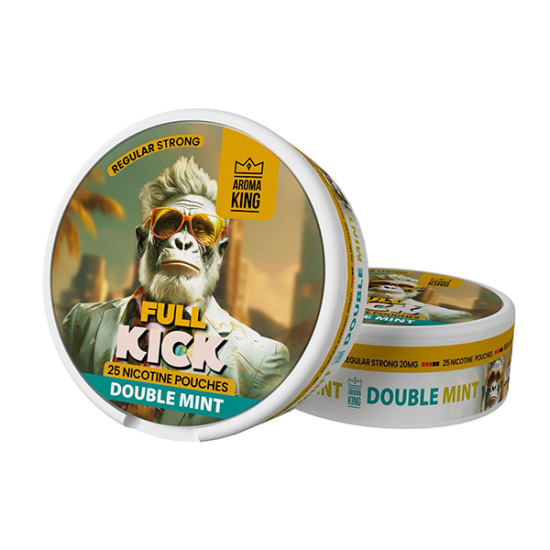 20mg Aroma King Full Kick Nicotine Pouches - 25 Pouches - Flavour: Double Mint