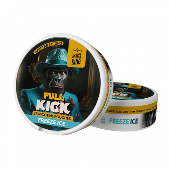 20mg Aroma King Full Kick Nicotine Pouches - 25 Pouches - Flavour: Freeze Ice