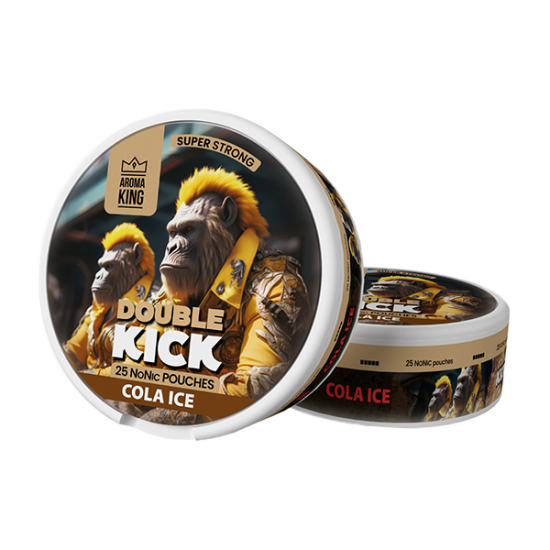 50mg Aroma King Double Kick NoNic Pouches - 25 Pouches - Flavour: Cola Ice